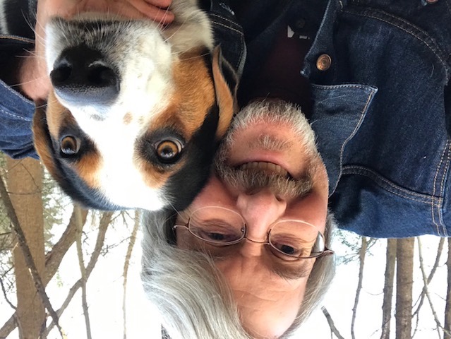 Dave with his dog, Radar